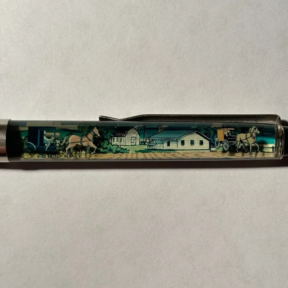 Amish Country Pennsylvania Floaty Pen Horse Drawn Buggy Moves by Farm Vintage